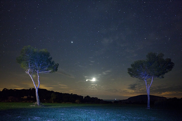 Conjunction Moon-Venus-Jupiter
